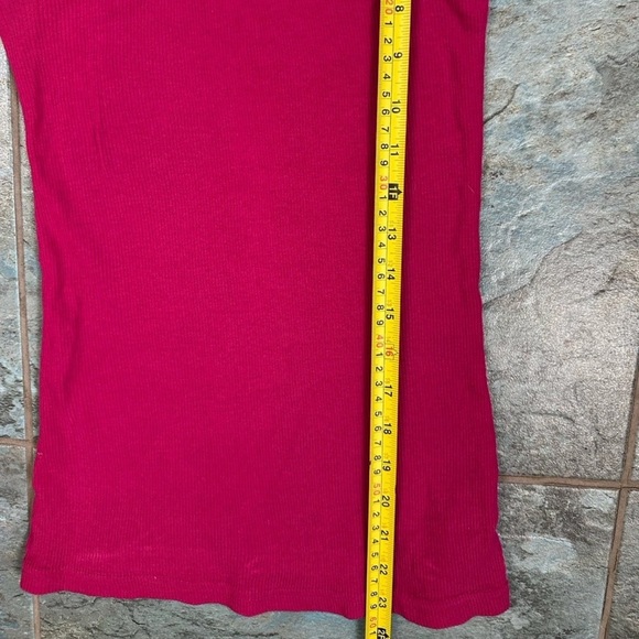 Old Navy tank top womens XS Hot Pink sequin y2k party fairy boho Beads Ribbed - Picture 6 of 6